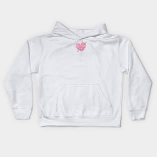 Fingerprint heart with arrows Kids Hoodie